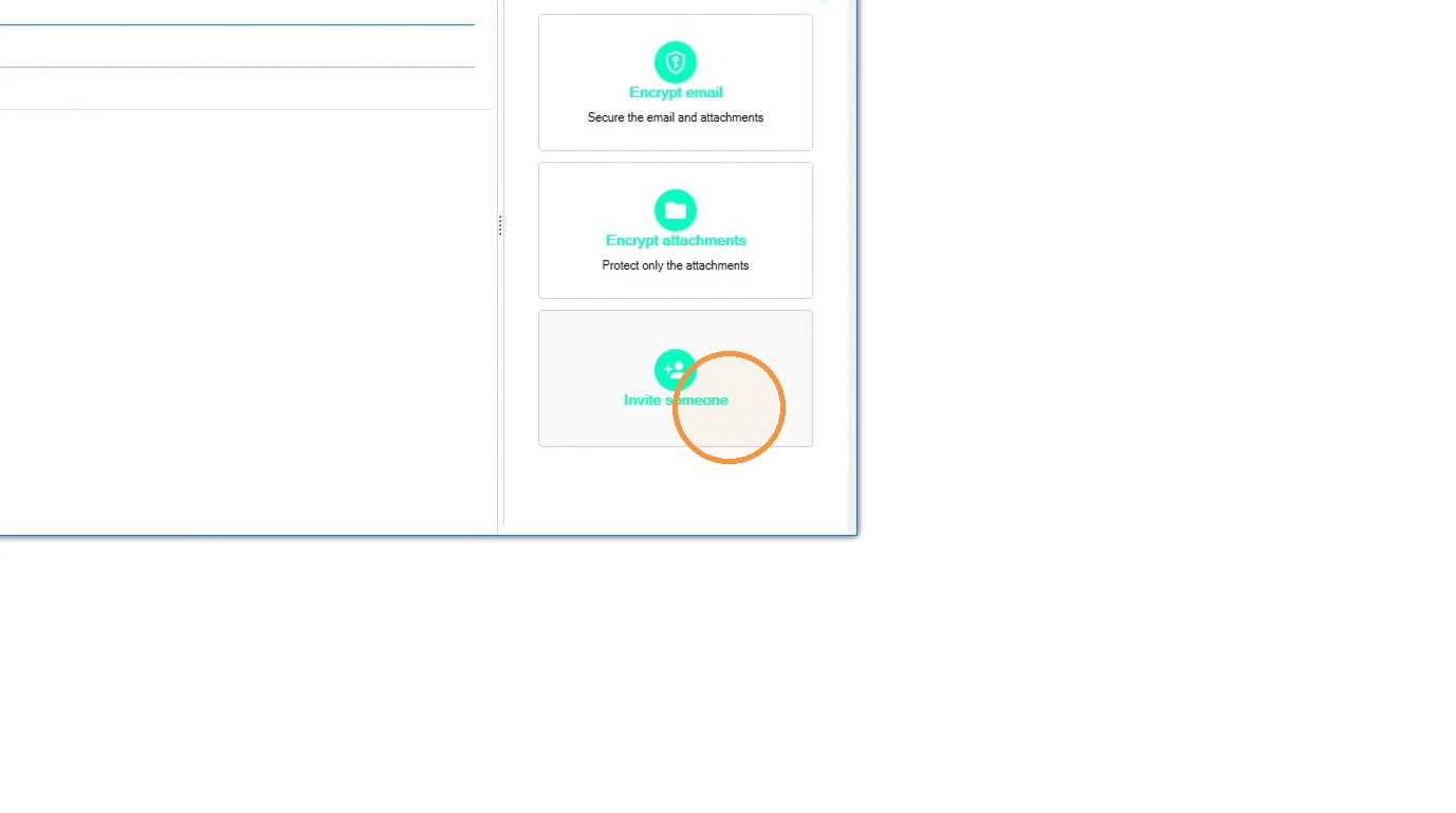 The FileCap option list with Invite someone highlighted