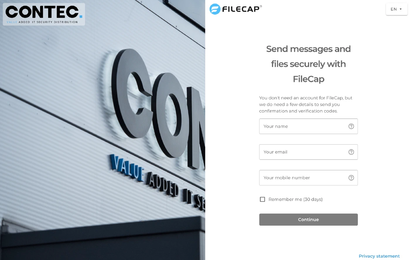The FileCap User Portal